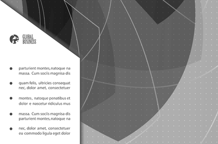 Leaflet cover presentation abstract geometric background, layout in A4 set technology brochure flyer design template vector shadowのイラスト素材