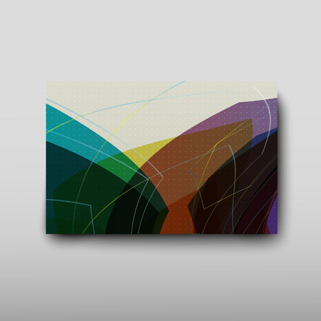 Poster brochure flyer design template vector, Leaflet cover presentation abstract geometric background, layout in A4 size shadowのイラスト素材