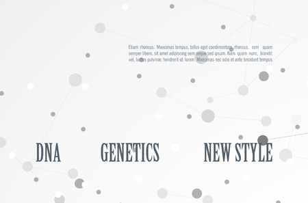 Poster brochure flyer design template vector, DNA abstract geometric background, layout in A4 size shadowのイラスト素材