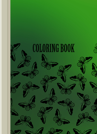 Poster brochure flyer design coloring template vector, Leaflet cover presentation abstract geometric background, layout in A4 size shadowのイラスト素材