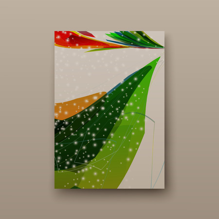 Cover with an abstract pattern of chaotically arranged lines on a colored background in retro style. Vector illustrationのイラスト素材