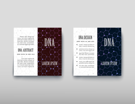 DNA abstract image of molecules containing genetic code with biological information. Vector illustrationのイラスト素材