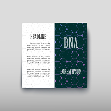 DNA abstract image of molecules containing genetic code with biological information. Vector illustrationのイラスト素材