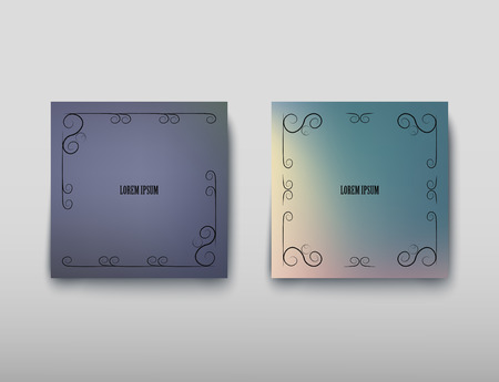 Cover paper sheet color with blurred background and an abstract graphic pattern. Vector illustrationのイラスト素材