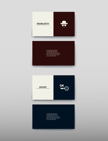 Business card containing contact information making it easier to find clients for promoting goods and services in the financial market. Vector illustrationのイラスト素材