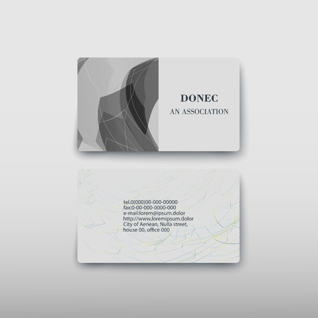 Business card containing contact information making it easier to find clients for promoting goods and services in the financial market. Vector illustrationのイラスト素材