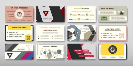 Poster infographics information business modern design set proposal advert. Vector illustration with graphic schemeのイラスト素材