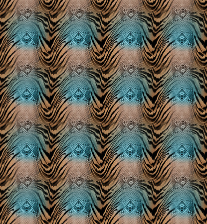 blue tiger and snake skin background     の写真素材