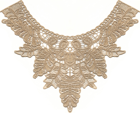 lace with pattern on white backgroundの写真素材