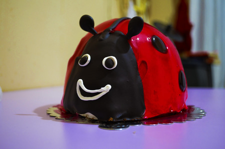 ladybug cakeの写真素材