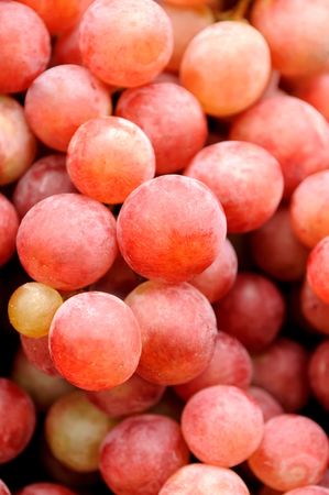 heap of ripe red grapeの写真素材