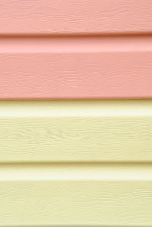 Pattern of red yellow vinyl siding furniture for exterior wall claddingの写真素材