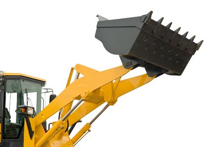 risen new loader excavator scoop shovel isolated