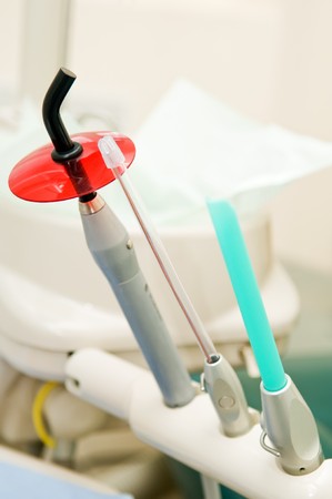 stomatology medical equipment tools for dental surgeon treatmentの写真素材
