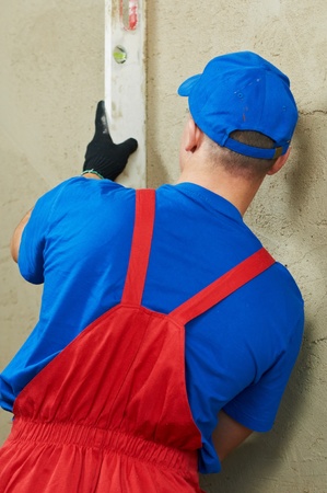 construction worker plastererの写真素材