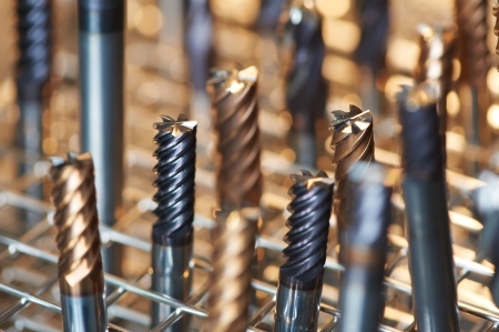 heap of finished metal drillsの写真素材