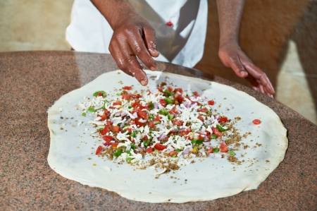 Pizza preparartionの写真素材