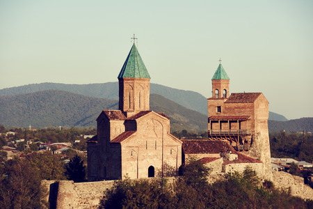 Gremi. 16th-century architectural religious monument. The royal citadel complex and Church of the Archangels in Kakheti region Georgia.の写真素材