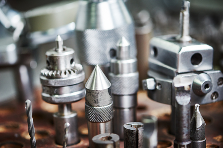 Tools for metalworking in factoryの写真素材