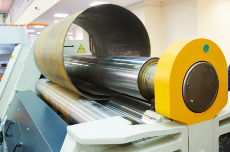 roller bending hydraulic machine for metal sheetsの写真素材
