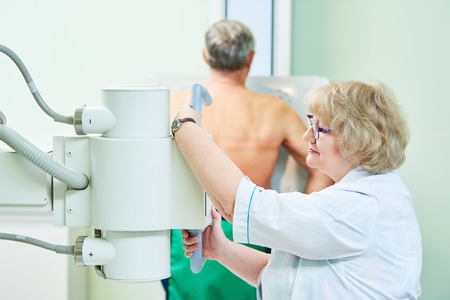 fluorography and healthcare. adult man examinationの写真素材