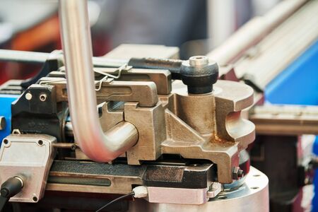tube bending. industrial bender equipment machine for metal pipe bending.