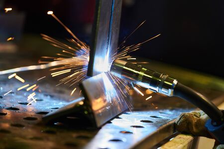 welding. industrial process of material joining