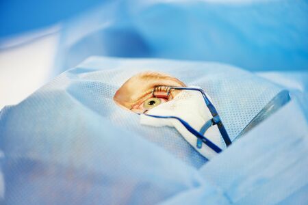 ophthalmology operation. laser surgery for eye vision correction