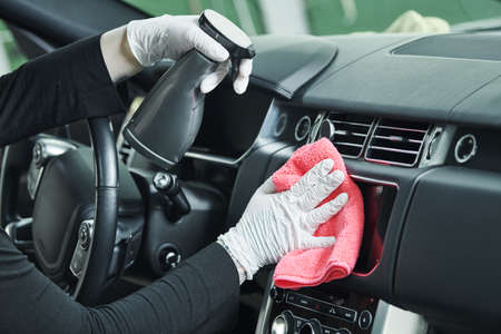 automobile detailing service. Car interior cleaning