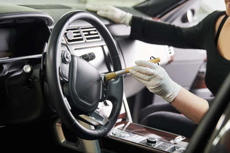automobile detailing service. Car interior cleaning