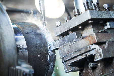 Cutting tool turning metal detail.の写真素材