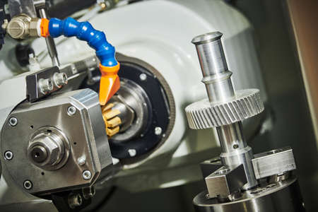 metalworking gear wheel machining with hob on CNC machine