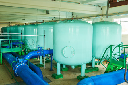 industrial water purification system or filtration equipmentの写真素材