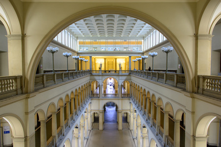 Zurich, Switzerland - 07 February, 2016. Inside the main building of university for technology and natural sciences, ETH.のeditorial素材