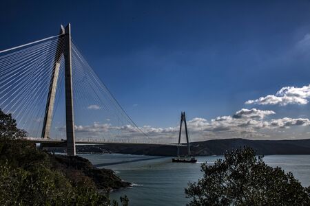 third bridge or yavuz sultan selim bridge in istanbulの写真素材