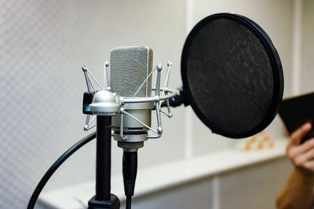 The professional communication studio microphoneの写真素材