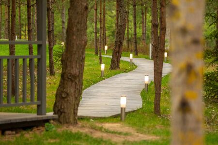 Golf course panoramas and infrastructureの写真素材
