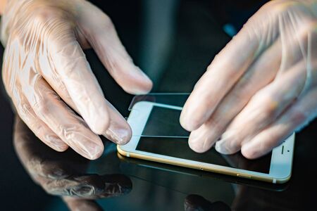 The sticking protection on smart phone
