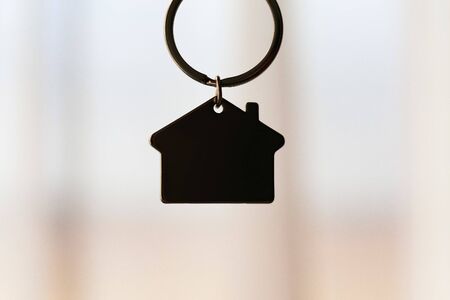 keychain in the form a houseの写真素材