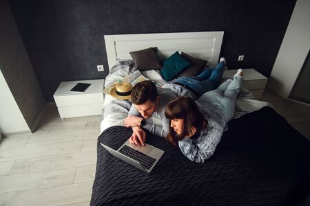 The artist in his studioの写真素材