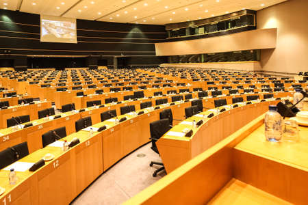 Conference room of the European Parliament, Brussels, Belgium - 02 Mar 2011のeditorial素材