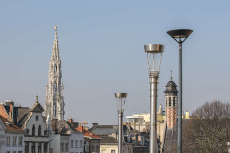 City panorama views. BRUSSELS, BELGIUM -March 3, 2011のeditorial素材