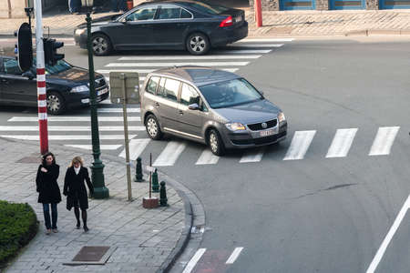 City life transport and infrastructure. Brussels, Belgium - 02 Mar 2011のeditorial素材