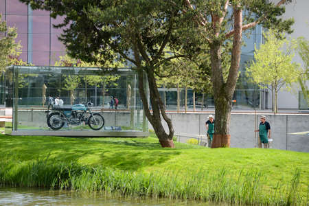 Wolfsburg with the Autostadt Museum. WOLFSBURG, GERMANY. May 19, 2016のeditorial素材