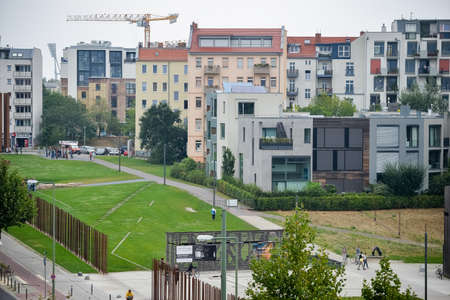 People watching to Berlin Wall
