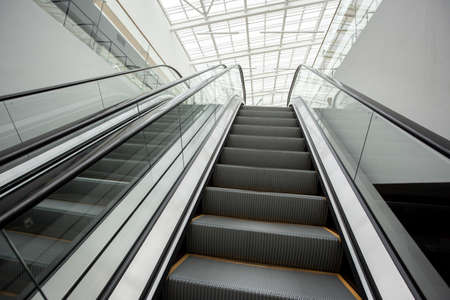 Escalator in a shopping center without peopleの写真素材