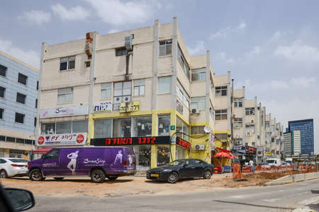 Israel. Tel Aviv. 15 APRIL 2015. Satellite city. Small residential area. One of the districts.のeditorial素材