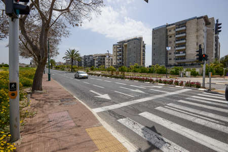 Israel. Tel Aviv. 15 APRIL 2015. View of city streets and city life. One of the districts....