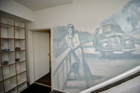 Boeblingen, Germany - July 2016 - V8 HOTEL Motorworld Region Stuttgart.のeditorial素材