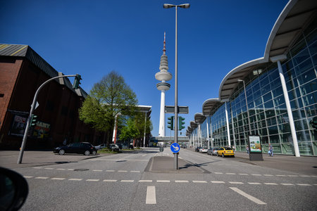 Hamburg. Germany. - May 07, 2016: Hamburg. Germany. City holiday. City festivities. Tourists and types of attractions.のeditorial素材